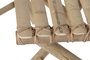 DKD Home Decor Set de 3 Mesas Plegables de Bambú 61x61x73 cm