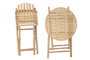 DKD Home Decor Set de 3 Mesas Plegables de Bambú 61x61x73 cm