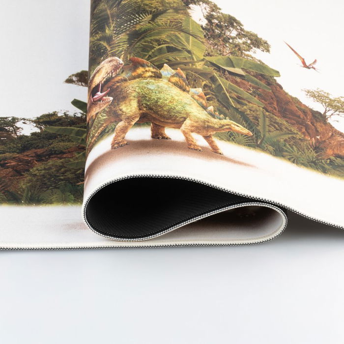 ERIK Alfombrilla Gaming Jurassic Park 80x35cm Superficie Textil Impermeable Base Goma Antideslizante