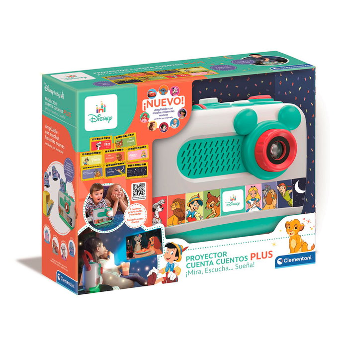 Clementoni Proyector Cuentos Disney Storyteller (Stitch, Minnie, Princess y Cars)