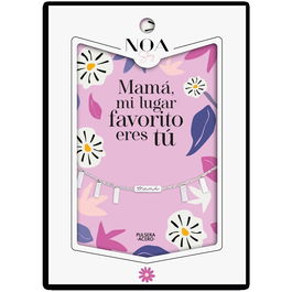 NOA STORY Pulsera Mama acero plateado - Mama Mi Lugar Favorito Eres Tu