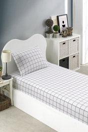 L'essentiel linge de maison Juego de Sábanas Individuales 'Artus - Grey' Gris 100x200cm 65% Algodón / 35% Poliéster
