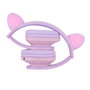 PowerLocus P2 Auriculares para Niños con Orejas, Morado/Rosa