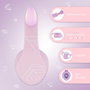 PowerLocus P2 Auriculares para Niños con Orejas, Morado/Rosa