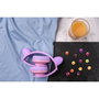 PowerLocus P2 Auriculares para Niños con Orejas, Morado/Rosa