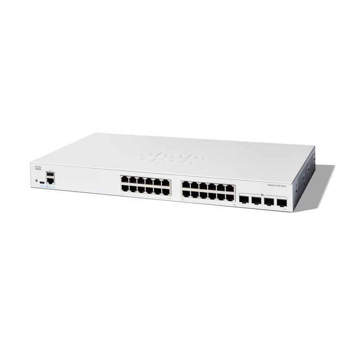 Cisco Catalyst 1200 C1200-24T-4X con 24 puertos GE y 4x10G SFP+ Cisco Catalyst 1200 C1200-24T-4X con 24 puertos GE y 4x10G SFP+