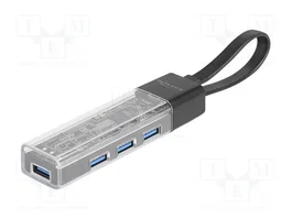 DeLOCK Hub USB 4 puertos 5 Gbps con conexión USB Tipo-A o Tipo-C, transparente