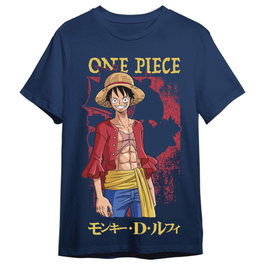 TOEI ANIMATION Camiseta One Piece Monkey D. Luffy para Adulto 100% Algodón Talla S