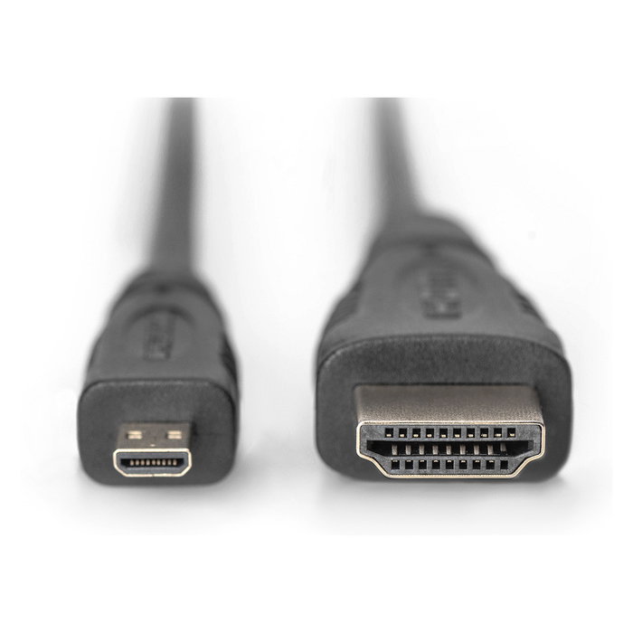 Digitus HDMI High Speed mit Ethernet Anschlusskabel, 1m, sw, Cable HDMI Tipo D a Tipo A, 3D, 4K, Negro Digitus HDMI High Speed mit Ethernet Anschlusskabel, 1m, sw, Cable HDMI Tipo D a Tipo A, 3D, 4K, Negro