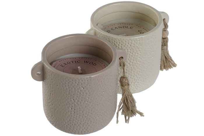 DKD Home Decor Vela de Gres y Cera de Parafina Surtida