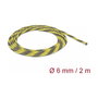 DeLOCK Funda trenzada estirable 2 m x 6 mm negro-amarillo