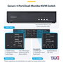 StarTech KVM Switch Seguro de 4 Puertos Dual-Monitor HDMI-DP 4K 60Hz NIAP 4.0