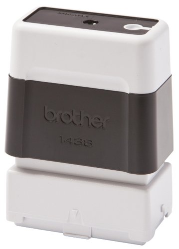 Brother Pack de 6 monturas de sellos originales 14 mm x 38 mm negro
