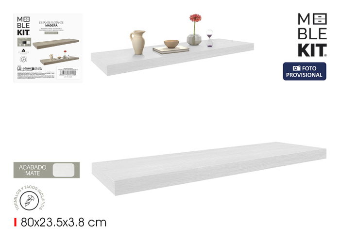 Moblekit Estante Flotante LUND White 80x23,5x3,8 cm Moblekit Estante Flotante LUND White 80x23,5x3,8 cm