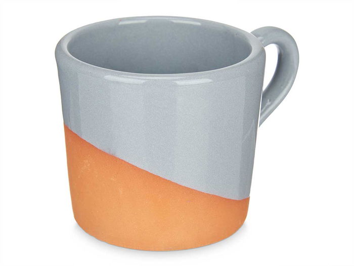 La Dehesa Taza Cafe Barro 80Ml Asa Gris 8.5x5.5x6.4cm (Set de 24)