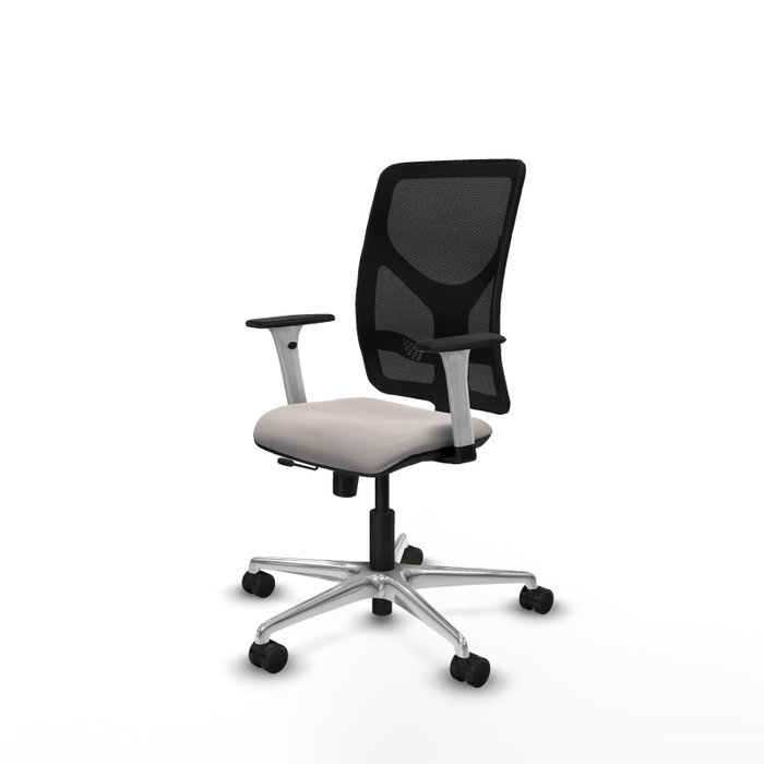 PIQUERAS Y CRESPO Silla de oficina Motilla con mecanismo Sincro/Traslack, Blanco/Negro PIQUERAS Y CRESPO Silla de oficina Motilla con mecanismo Sincro/Traslack, Blanco/Negro