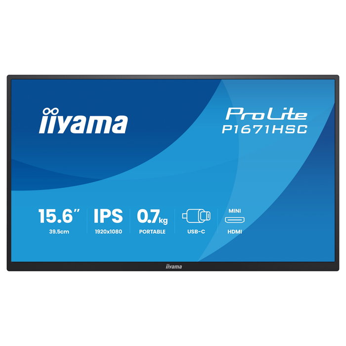 iiyama ProLite P1671HSC-B1 Monitor Portátil 15.6 Pulgadas Full HD IPS Negro