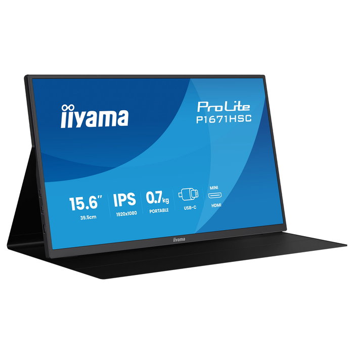 iiyama ProLite P1671HSC-B1 Monitor Portátil 15.6 Pulgadas Full HD IPS Negro