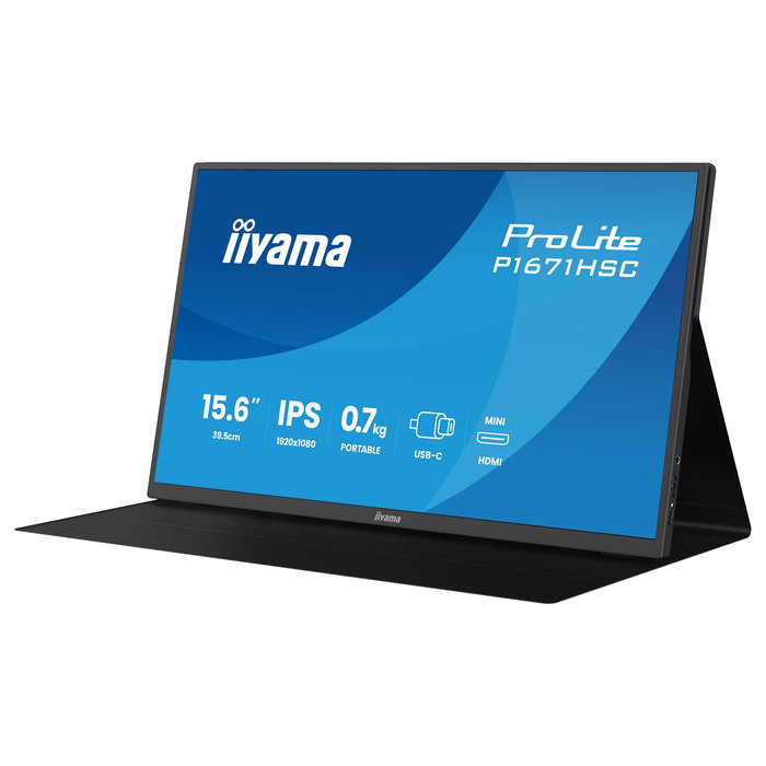 iiyama ProLite P1671HSC-B1 Monitor Portátil 15.6 Pulgadas Full HD IPS Negro