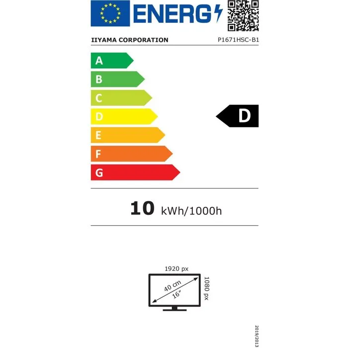Iiyama Prolite P1671HSC-B1 Pantalla Portátil 16 Pulgadas Full HD IPS 8ms, Monitor para PC
