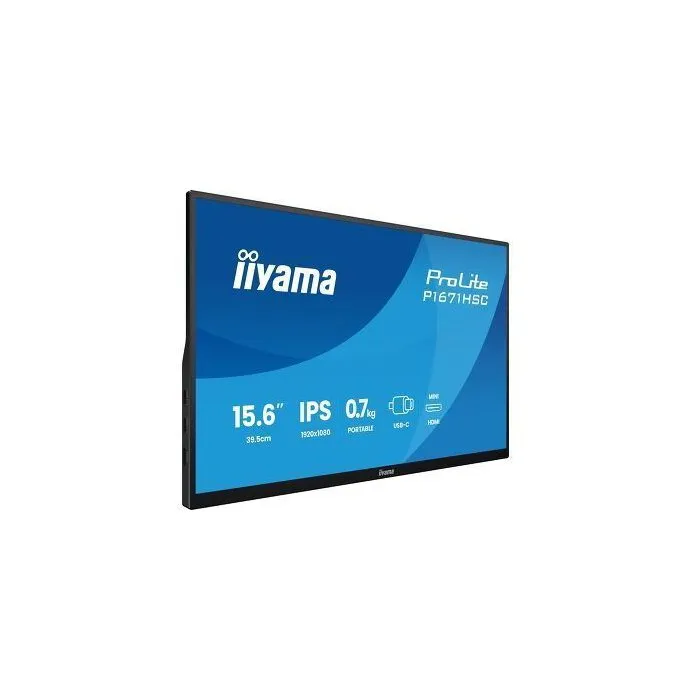 Iiyama Prolite P1671HSC-B1 Pantalla Portátil 16 Pulgadas Full HD IPS 8ms, Monitor para PC