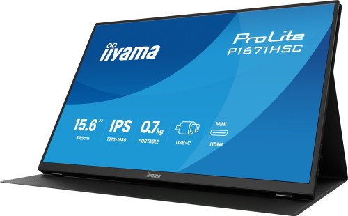 iiyama ProLite P1671HSC-B1 Monitor Portátil 15.6 Pulgadas Full HD IPS Negro