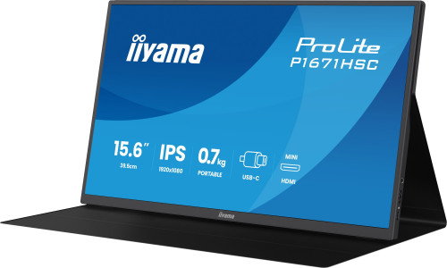 iiyama ProLite P1671HSC-B1 Monitor Portátil 15.6 Pulgadas Full HD IPS Negro