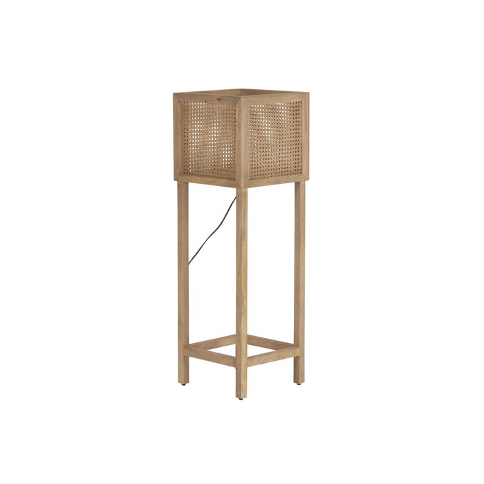 DKD Home Decor Lámpara de Pie Mango y Fibra Marrón Natural