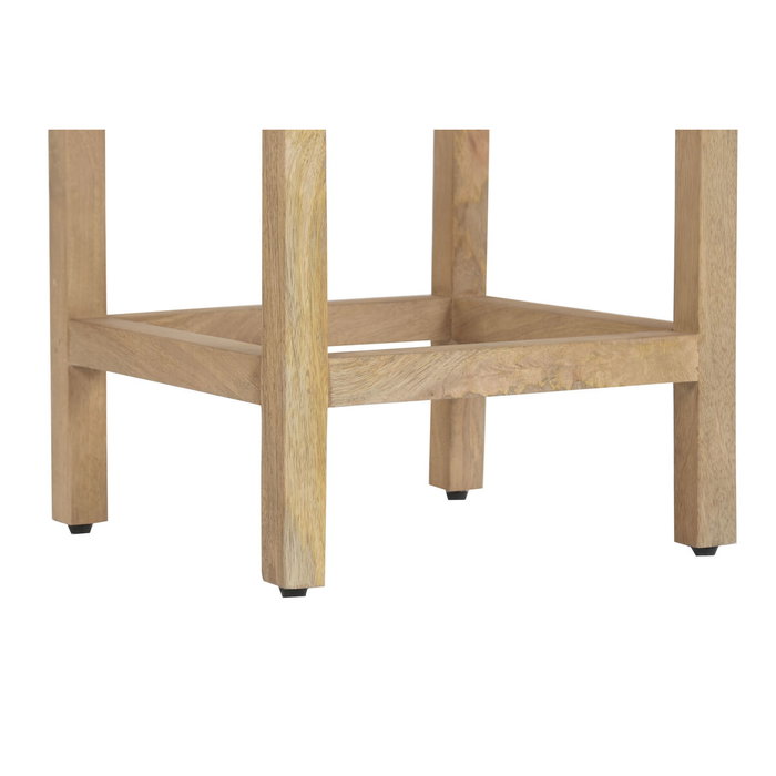 DKD Home Decor Lámpara de Pie Mango y Fibra Marrón Natural