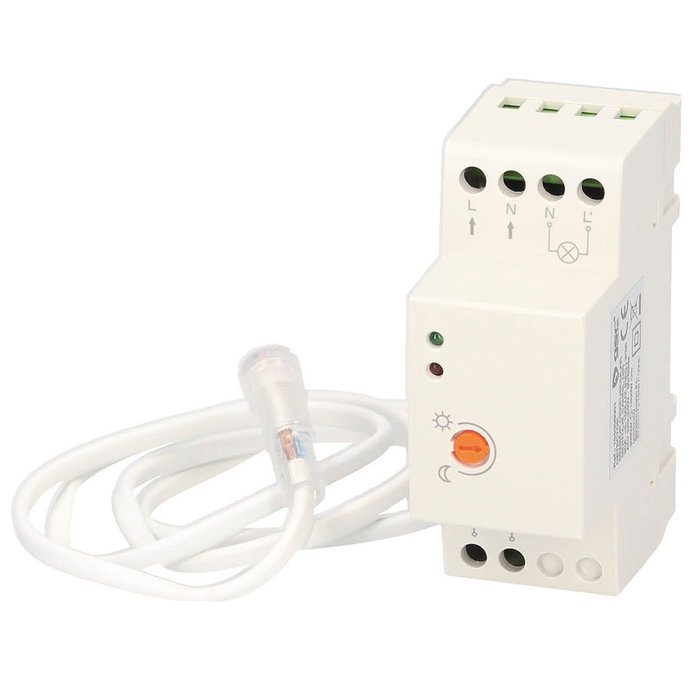 GSC Evolution Detector con sensor crepuscular para montaje en carril DIN