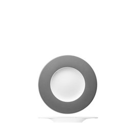 Langenthal ESS LINEO NEGRO Plato Llano de Porcelana para Vajilla, 22 cm (Set de 6)