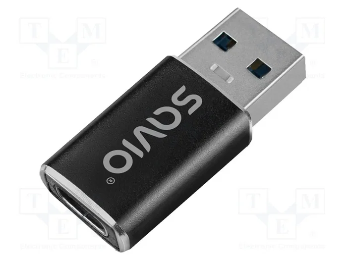 SAVIO Adaptador OTG USB 3.1 de USB A a USB C Negro SAVIO Adaptador OTG USB 3.1 de USB A a USB C Negro