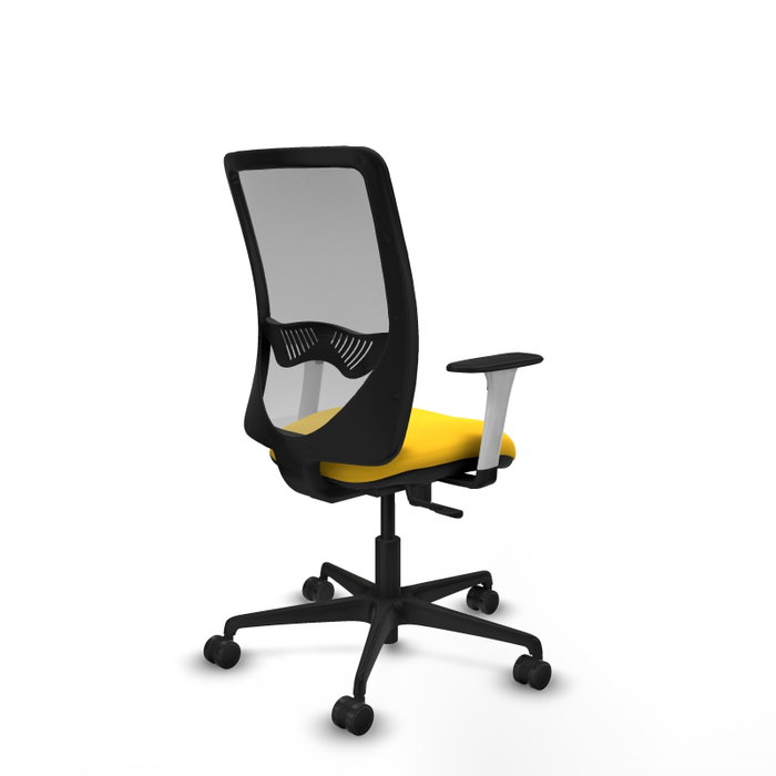 PIQUERAS Y CRESPO Silla de oficina Zulema con mecanismo Sincro, Amarillo y Gris