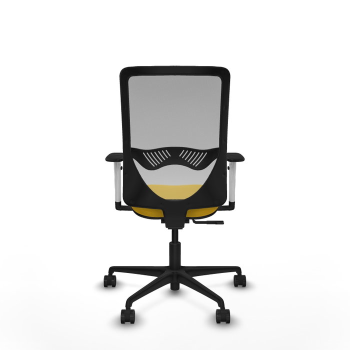 PIQUERAS Y CRESPO Silla de oficina Zulema con mecanismo Sincro, Amarillo y Gris