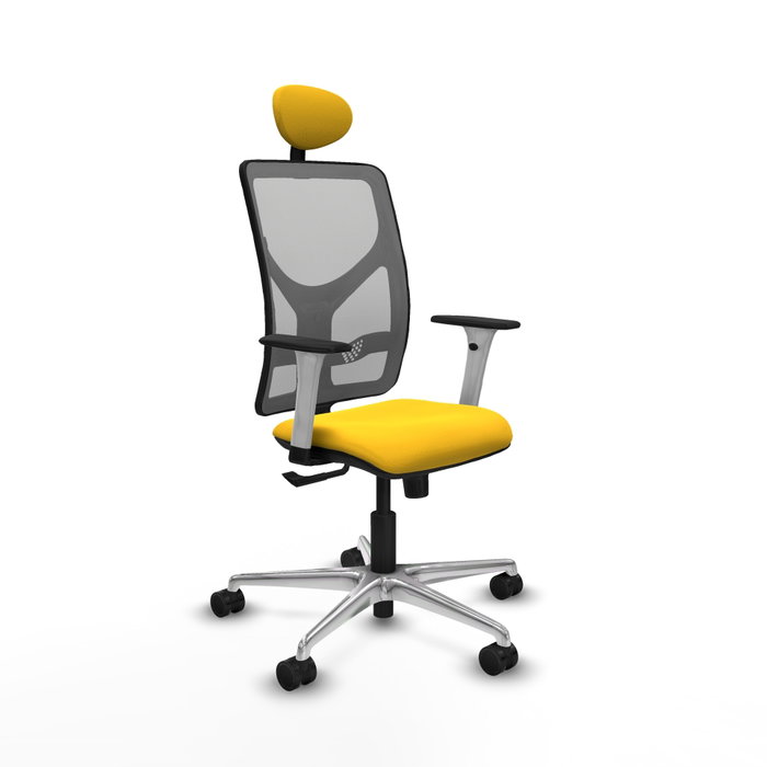 PIQUERAS Y CRESPO Silla de oficina Motilla con mecanismo Sincro, Amarillo y Gris PIQUERAS Y CRESPO Silla de oficina Motilla con mecanismo Sincro, Amarillo y Gris
