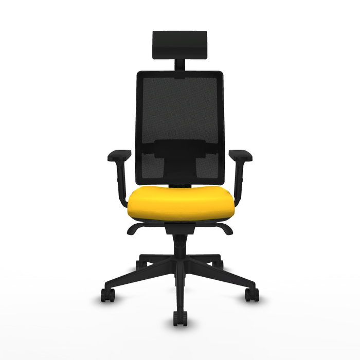 PIQUERAS Y CRESPO Silla de oficina Horna con mecanismo Sincro, Amarillo y Negro PIQUERAS Y CRESPO Silla de oficina Horna con mecanismo Sincro, Amarillo y Negro