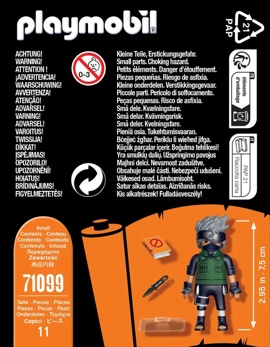 Playmobil 71099 Figura de Juguete Kakashi Hatake - Naruto Shippuden, Serie Anime y Manga, para Niños a Partir de 5 Años