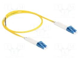DeLOCK Cable de fibra óptica LC Duplex a LC Duplex monomodo OS2 acodado 1 m