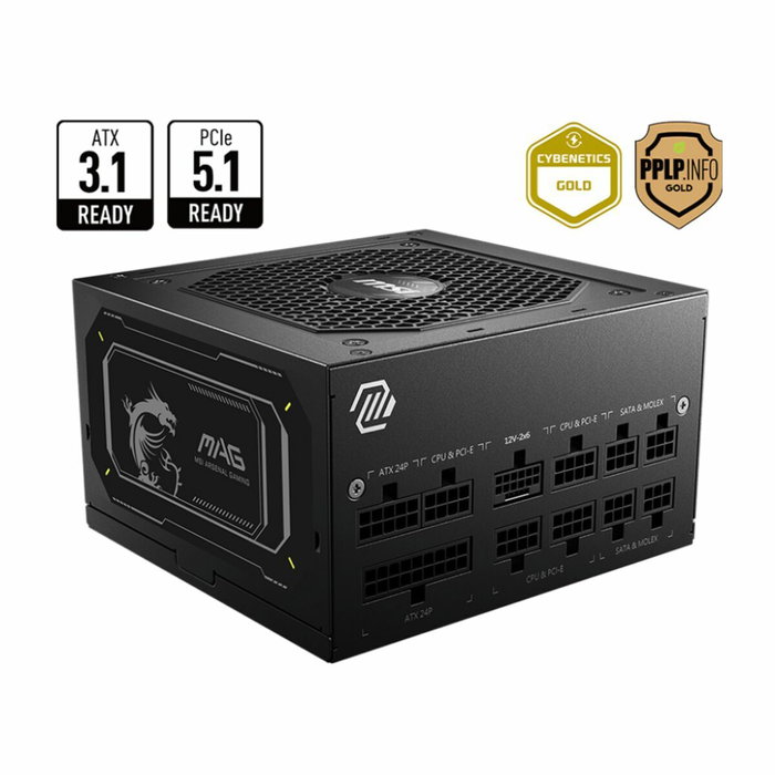 MSI MAG A850GL PCIE5 II 850 W ATX 80 PLUS Gold Negro MSI MAG A850GL PCIE5 II 850 W ATX 80 PLUS Gold Negro