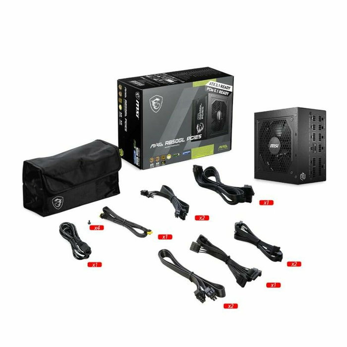 MSI MAG A850GL PCIE5 II 850 W ATX 80 PLUS Gold Negro MSI MAG A850GL PCIE5 II 850 W ATX 80 PLUS Gold Negro