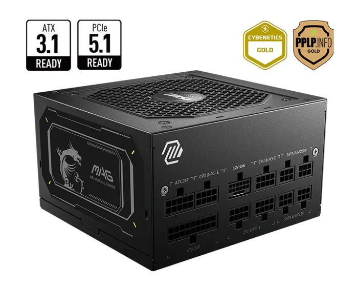 MSI MAG A850GL PCIE5 II 850 W ATX 80 PLUS Gold Negro MSI MAG A850GL PCIE5 II 850 W ATX 80 PLUS Gold Negro