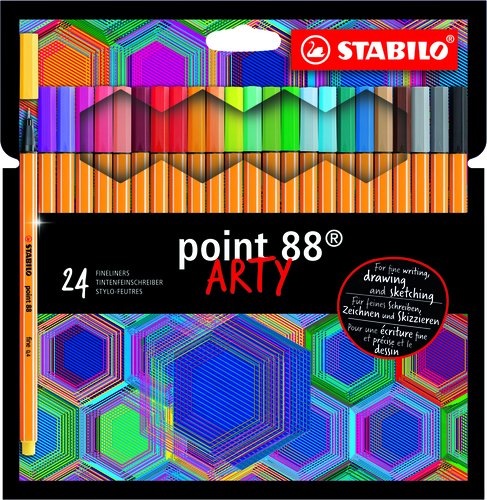 Stabilo Point 88 Arty Line Rotuladores de punta fina, 24 unidades colores surtidos