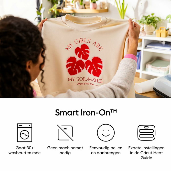 Cricut Smart Iron-On Rollo de vinilo de termotransferencia liso Blanco