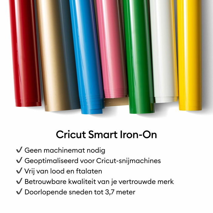Cricut Smart Iron-On Rollo de vinilo de termotransferencia liso Blanco