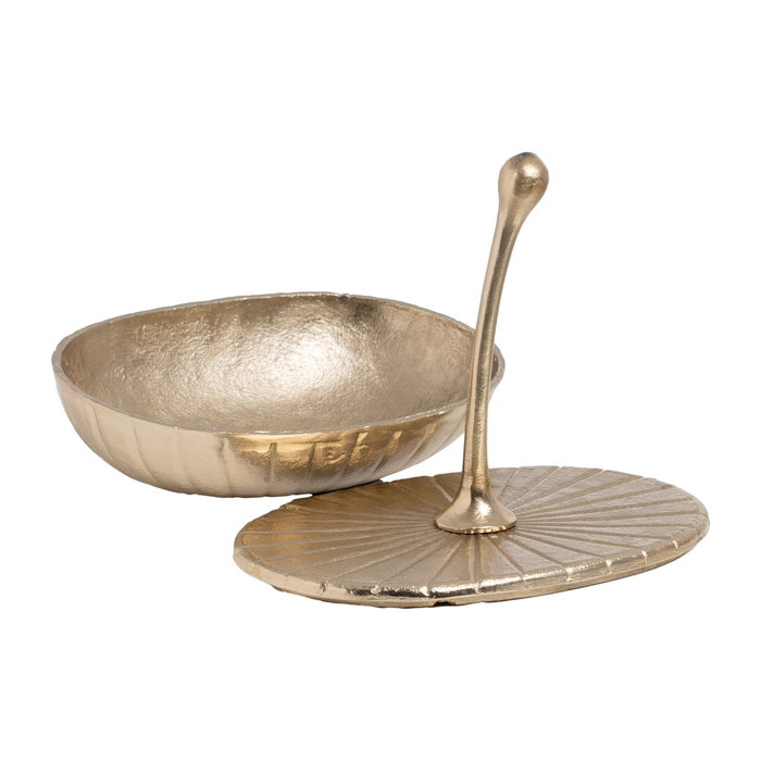 Caja Dorado Metal Decoración 31 X 21,50 X 35,50 cm
