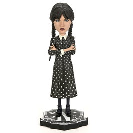 NECA Figura Wednesday Addams Head Knocker, inspirada en la serie de Netflix Wednesday, 21.5 cm