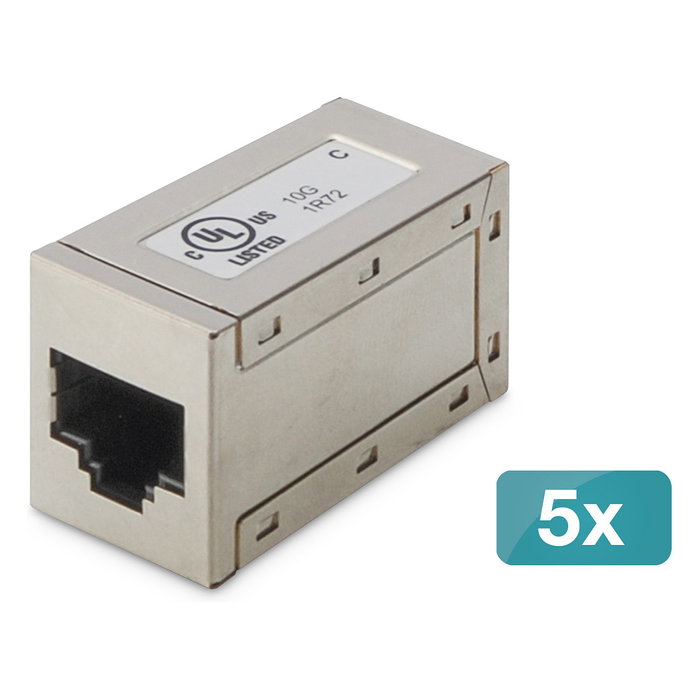 Digitus Acoplador modular CAT 6 apantallado, 5 unidades Digitus Acoplador modular CAT 6 apantallado, 5 unidades