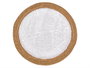 GIFTDECOR Alfombra de Yute Antideslizante Blanco-Natural 100x100 cm