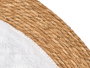 GIFTDECOR Alfombra de Yute Antideslizante Blanco-Natural 100x100 cm