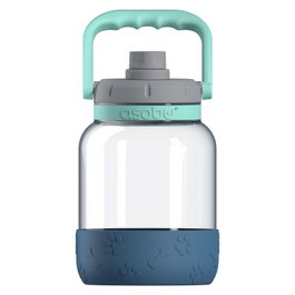Asobu The Barkley Botella de 1,5 L con Cuenco para Perros Azul